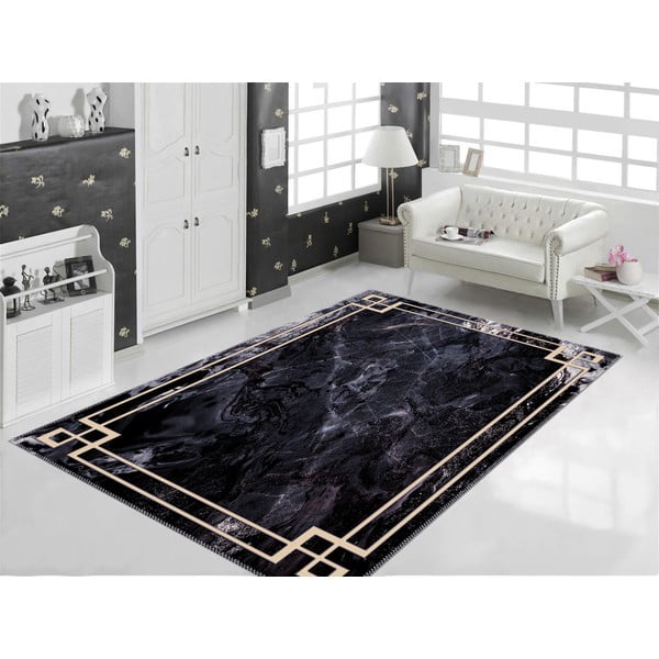 Tappeto nero Willow, 160 x 230 cm - Vitaus-image-1