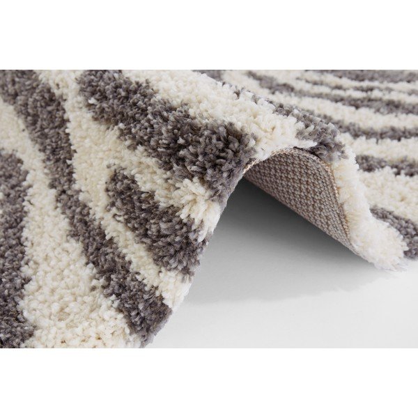 Tappeto rotondo grigio/beige ø 160 cm Striped Animal - Ragami-image-2