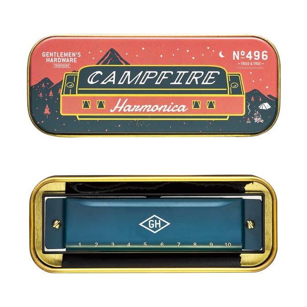 Armonica blu in scatola di latta Gentlemen's Hardware - Gentlemen's Hardware-image-1