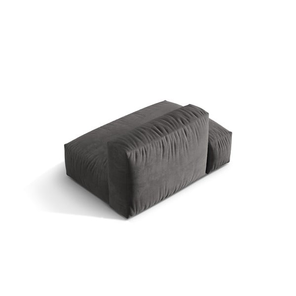 Parte divano componibile grigio (con penisola a sinistra) con rivestimento in velluto Martina – Micadoni -image-2