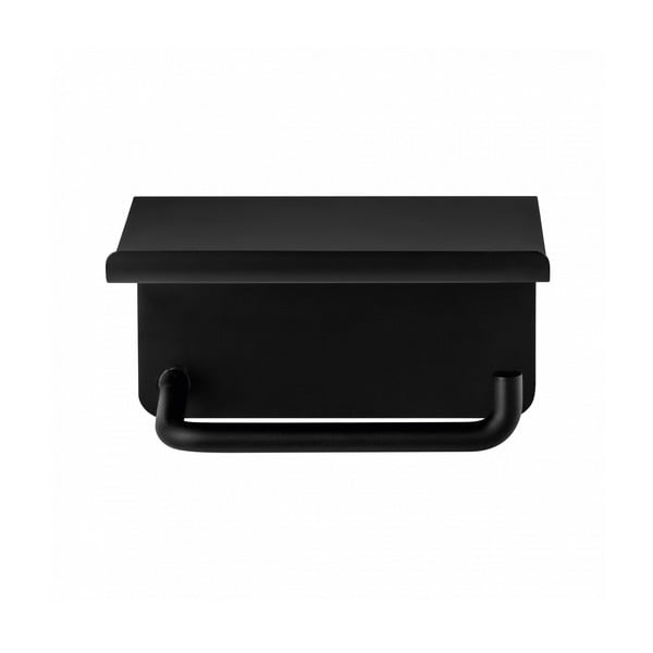 Porta carta igienica a parete in acciaio inox nero Modo - Blomus-image-1