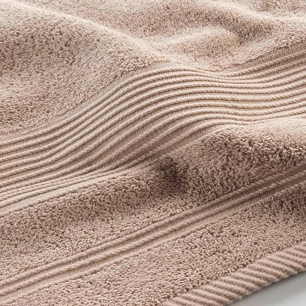 Asciugamano beige in spugna di cotone 90x150 cm Tendresse - douceur d'intérieur-image-2