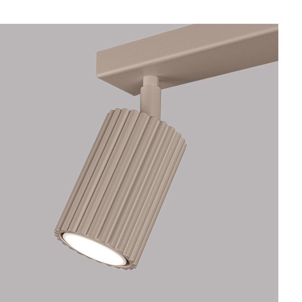 Faretto grigio tortora in metallo 6,5x30 cm Gleam – Sollux-image-3