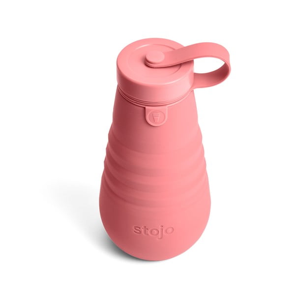 Bottiglia pieghevole arancione e rosa Bottiglia Berry, 590 ml - Stojo-image-2