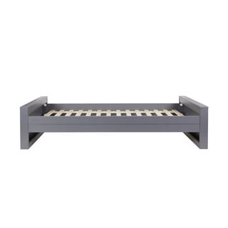 Letto singolo grigio con rete 90x200 cm Dennis - WOOOD