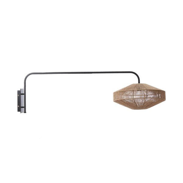 Lampada da parete di colore naturale in metallo con alimentazione a corrente ø 43 cm Lyra – Light & Living