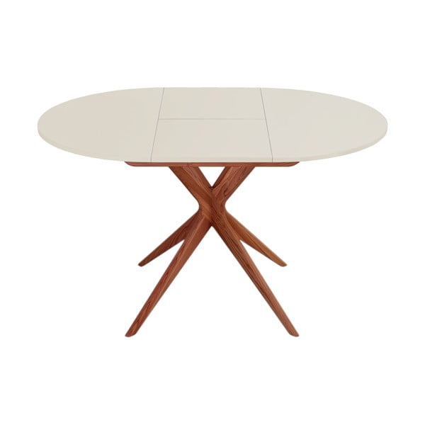 Tavolo da pranzo rotondo allungabile con estensione ø 90 cm Jubi – Ragaba-image-1