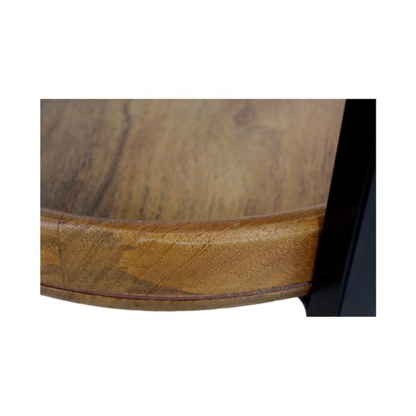 Tavolino in legno di mango grezzo collezione HSM Ediash, Ø 35 cm - HSM collection-image-1