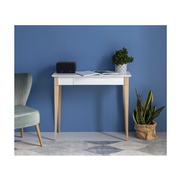 Tavolo da lavoro bianco, lunghezza 85 cm Mimo - Ragaba-image-1