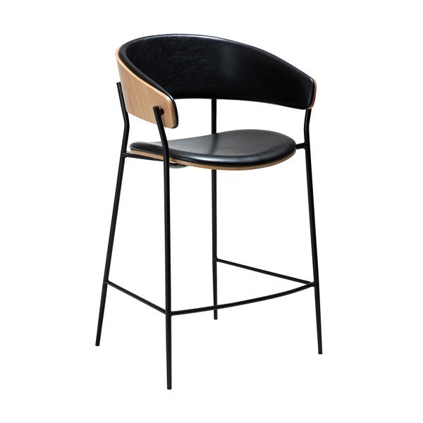 Sgabello da bar nero (altezza della seduta 63,5 cm) Crib – DAN-FORM Denmark