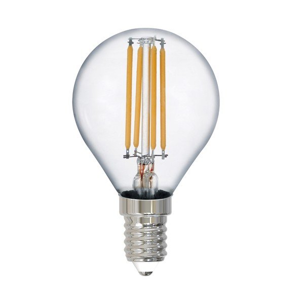 Lampadina con filamenti con luce bianca calda con presa E14, 2 W Tropfen – Trio