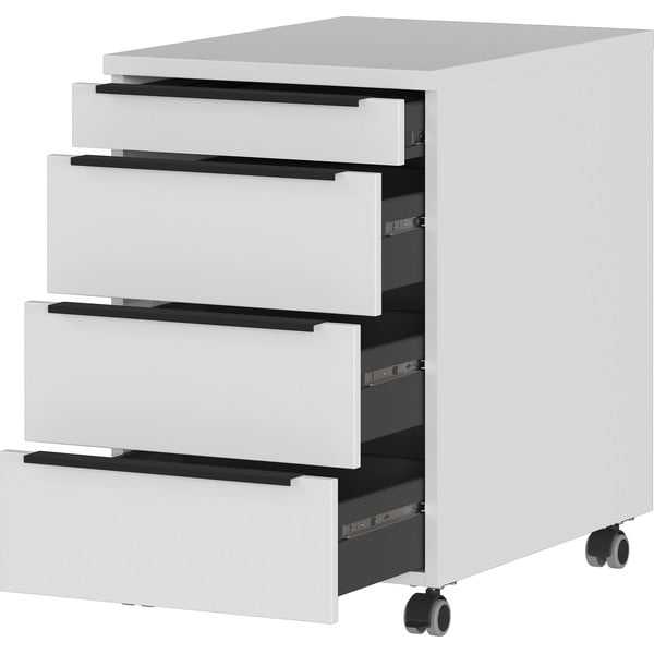 Armadietto grigio chiaro su ruote 42x63x60 cm Mailand – Germania-image-2