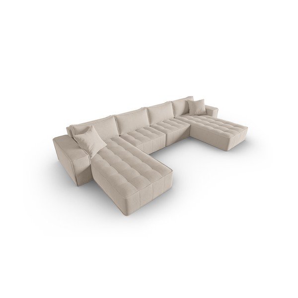Divano angolare beige Mike - Micadoni Home-image-3