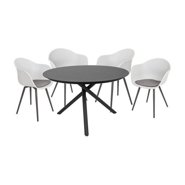 Sedia da giardino in plastica grigia Zara - Garden Pleasure-image-2