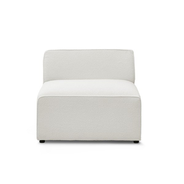 Parte divano componibile bianco (solo parte centrale) con rivestimento in bouclé Megeve – Bobochic Paris