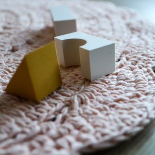 Tappeto rosa in cotone lavorato a mano, ø 120 cm Alma - Nattiot