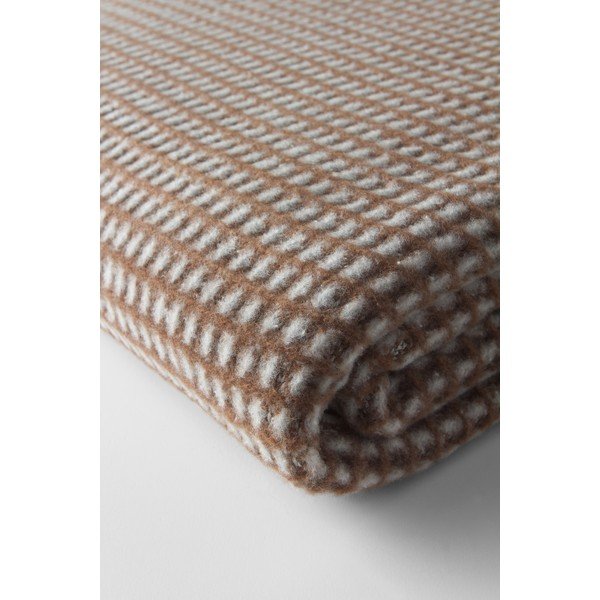 Coperta marrone in misto cotone 140x180 cm Uniwaffle – Euromant-image-3