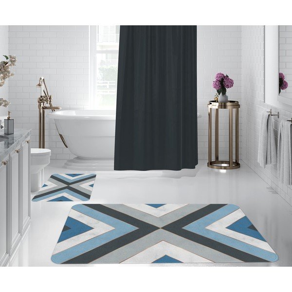 Tappetini da bagno blu in set da 2 - Oyo Concept-image-1