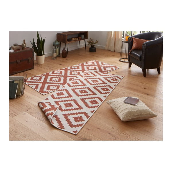 Tappeto da esterno marrone e crema , 80 x 250 cm Malta - NORTHRUGS-image-3