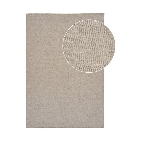 Tappeto grigio tortora in misto lana 160x230 cm Nila – House Nordic-image-3