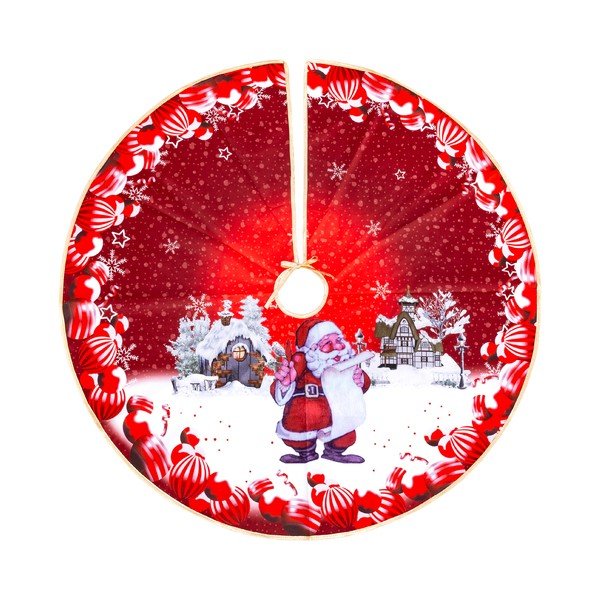 Tappeto rosso natalizio rotondo ø 100 cm - Casa Selección