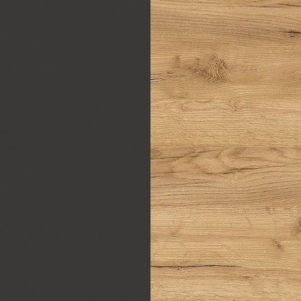 Scarpiera color antracite con effetto rovere con ante ribaltabili/da parete 100x83x18 cm Ameca – Germania-image-4