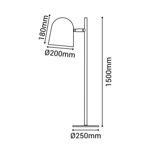 Lampada da terra bianca, altezza 150 cm Paris - SULION-image-4