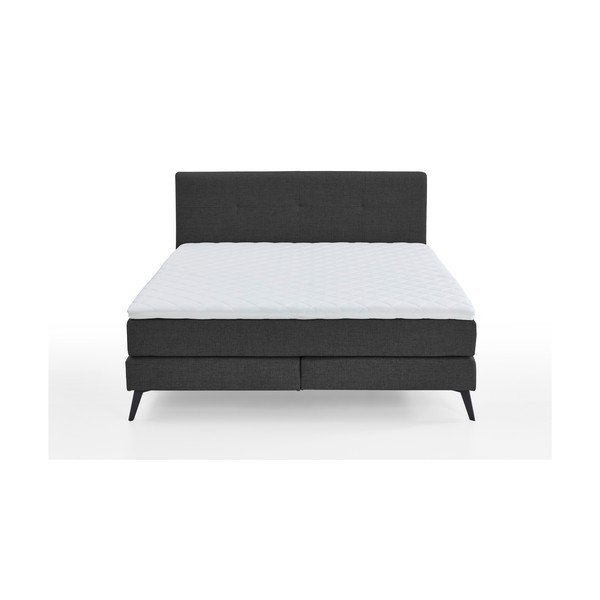 Letto boxspring color antracite 160x200 cm ANCONA – Meise Möbel-image-3