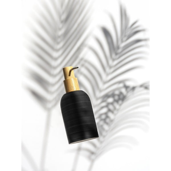 Dispenser per sapone nero opaco in poliresina 250 ml Altavalle – Wenko-image-2