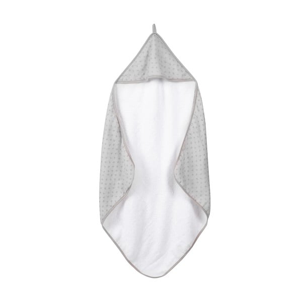 Asciugamano grigio chiaro in cotone con cappuccio 80x80 cm Lil Planet - Roba