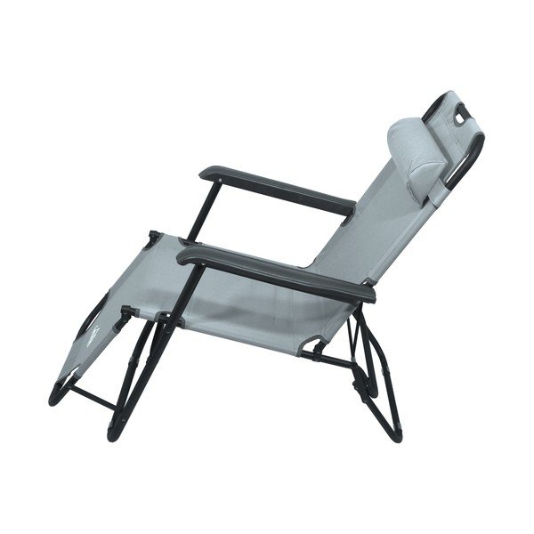 Sedia a sdraio da giardino grigia Comfort - Cattara-image-1
