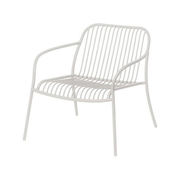 Poltrona da esterno grigio chiaro in metallo Yua Wire – Blomus