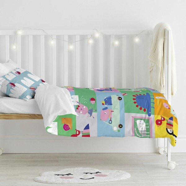 Biancheria da letto per bambini in cotone Patchwork, 100 x 120 cm Patchwork Animal - Moshi Moshi-image-1