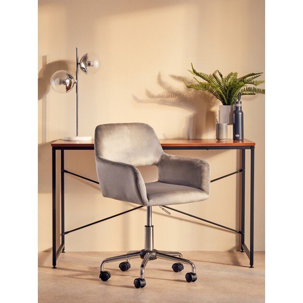 Sedia da ufficio grigia imbottito Brent – Premier Housewares-image-3