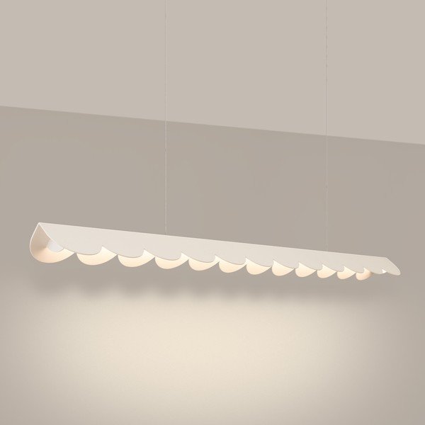Lampadario LED beige in alluminio BISCUIT – Thoro-image-2