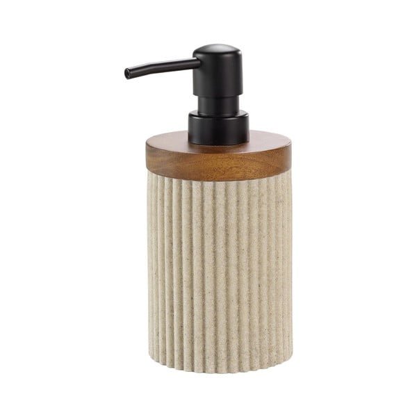 Dispenser di sapone in poliresina beige 350 ml Niagara - douceur d'intérieur