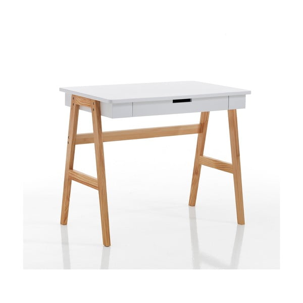 Tavolo da lavoro con piano bianco 55x90 cm Karro - Tomasucci