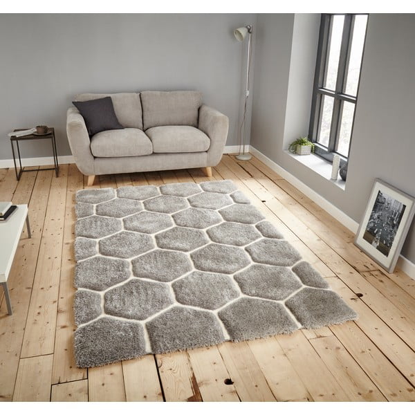 Tappeto bianco e grigio , 150 x 230 cm Noble House - Think Rugs-image-1