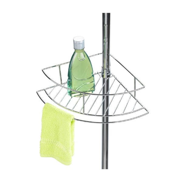Mensola telescopica angolare per bagno in acciaio inox in argento lucido Dolcedo - Wenko-image-3