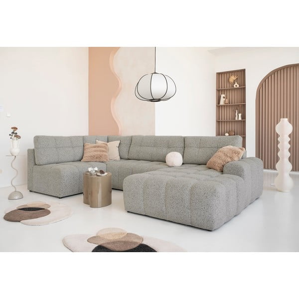 Divano angolare componibile marrone chiaro allungabile/con contenitore (con penisola a sinistra) Lulu – Miuform-image-1