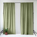 Tenda verde chiaro in lino 140x200 cm Sage – Linen Tales