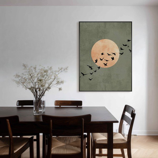 Dipinto stampato con cornice inclusa 60x80 cm Midnight Flight – Styler-image-3