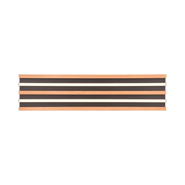 Plafoniera nero-color legno a LED dimmerabile 6x80 cm Fontana - Trio-image-3