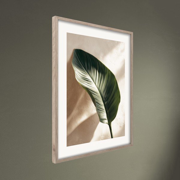 Dipinto stampato con cornice inclusa 50x70 cm Strelizia Leaf – Styler-image-3