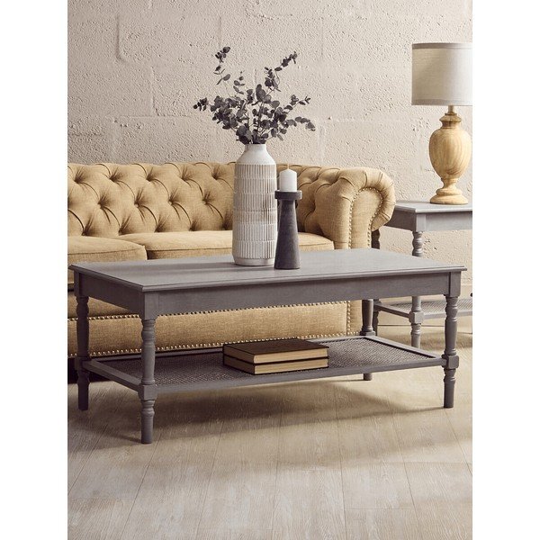 Tavolino da salotto grigio 60x120 cm Heritage – Premier Housewares-image-4