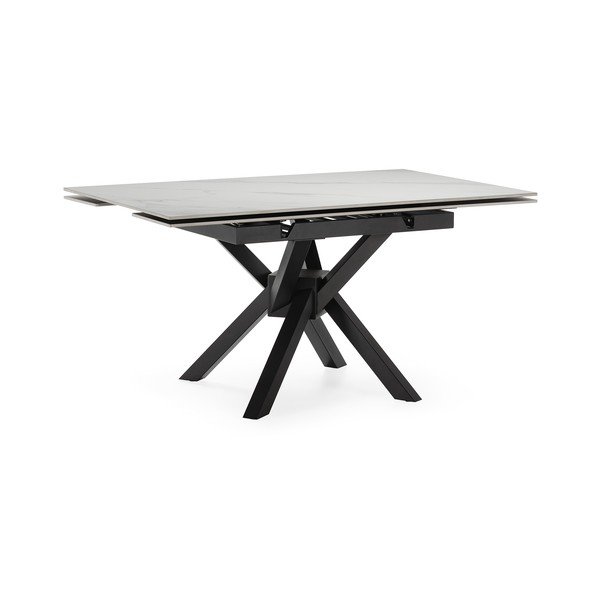 Tavolo da pranzo allungabile con piano aggiuntivo in pietra 90x150 cm Arlene - Marckeric-image-2