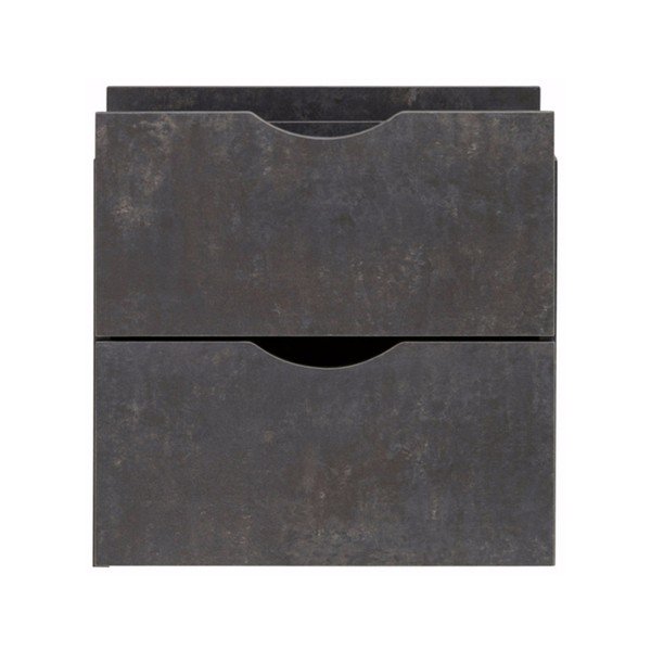 Inserto in legno grigio con 2 cassetti per la libreria Kiera - Støraa-image-2