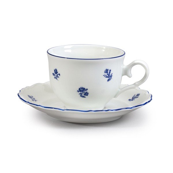 Servizio da tè in porcellana con fiore blu Ophelia - Thun-image-1