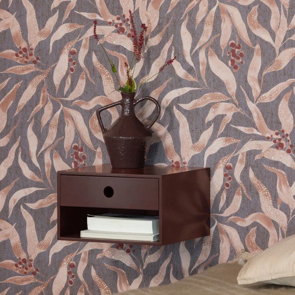 Comodino burgundy in MDF Nancy – WOOOD-image-1