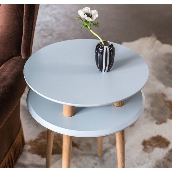 Tavolino UFO grigio scuro, Ø 45 cm Ufo - Ragaba-image-1